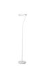 73" Tall Metal Torchiere Floor LED Lamp with Halo design, Matte White finish
