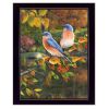 "Bluebirds" by Kim Norlien, Ready to Hang Framed Print, Black Frame