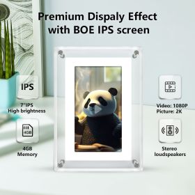7 Inch 4GB IPS Screen Video Acrylic Digital Photo Picture Wifi Frame Signage Racks