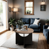 23 Inch Modern Retro Round Coffee Table for Living Room and Bedroom