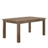 Classic Transitional Natural Finish Dining Table 1pc Wooden Kitchen Dining Room Furniture