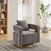 29.1"W Swivel Accent Open Back Chair Modern Comfy Sofa Chair With Weathered Base For Nursery Bedroom Living Room Hotel Office