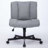 Armless Chairs with Wheels, Cloth, Adjustable, Swivel Computer Task Chairs for Home Base