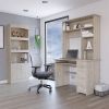 Light Gray 10-Shelf 4-Door 2-piece Office Set, Bookcase and Desk