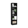 Vinton XS Bookcase Compact Bookshelf with Multiple Shelves, Black