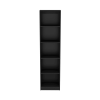 Vinton XS Bookcase Compact Bookshelf with Multiple Shelves, Black