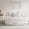 5 Piece Tufted Cotton Chenille Daybed Set Off-White Daybed