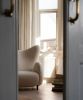 Modern Design Cream Style,Boucle Accent Chair, Furry Sherpa Elegant Single Sofa, Comfy Upholstered Armchair for Living Room Bedroom ,Beige
