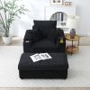 Oversized Accent Chair with Ottoman, Single Sofa Chair with Large Seat and Extra Wide Armrests