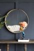 28" Round, Wall Mounted Wood Mirror, Home Decor for Living Room