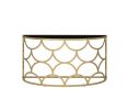 Altus Gold Finish Console Table