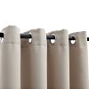 Blackout Curtains with Rings 2 pcs Beige 54"x84" Fabric