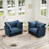 Set of 2 Slipcovered Armchairs,Deep Seat Accent Chair Set for Living Room, Reading Room, Bedroom and Working Spaces
