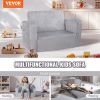 VEVOR Kids Couch, Toddler Chairs Comfy, 2-in-1 Toddler Couch Sofa Bed Fold Out, Convertible Sofa to Lounger