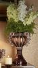 17.5" Tall" Delicata" Urn-Shaped Decorative Vase, Bronze with Silver Accents