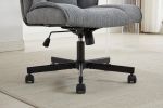 Armless Chairs with Wheels, Cloth, Adjustable, Swivel Computer Task Chairs for Home Base