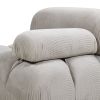 Marcel 36" Bubble Modular Modern Lounge Arm Chair, Pebble Gray Corduroy