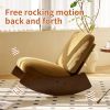 Comfortable Glider Rocking Chair, High-Quality Upholstery Glider Chair, Solid Wood Frame, Perfect for Multiple Settings Accent Reading Chair for Bedro