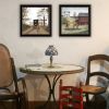 Trendy Decor 4U 2- Piece Vignette The Old Mare, Heading' Home Black Framed Wall Art for Living Room