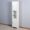 Storage Cabinet with 2 Doors, Living Room Wooden Cabinet with 6 Shelves 15.75 x 11.81 x 66.93 inch