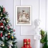 Trendy Decor 4U Three Snowman Pals White Framed Wall Art for Living Room, Holiday Wall Art Print for Home Decor, Bedroom Wall Art by Jo Moulton