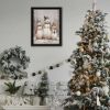 Trendy Decor 4U Three Snowman Pals Black Framed Wall Art for Living Room, Holiday Wall Art Print for Home Decor, Bedroom Wall Art by Jo Moulton