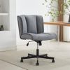 Armless Chairs with Wheels, Cloth, Adjustable, Swivel Computer Task Chairs for Home Base