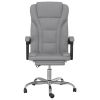 Reclining Office Chair Light Gray Fabric
