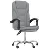 Reclining Office Chair Light Gray Fabric