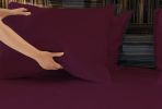 Luxuriously Soft 100% Viscose Derived from Bamboo 5-Piece Sheet Set , Oeko-TEX Certified, Split King - Merlot
