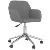 Swivel Office Chair Light Gray Fabric