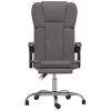 Reclining Office Chair Gray Faux Leather