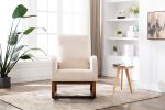 COOLMORE Rocking Chair, Modern Glider Chair, Recliner Armchair with Wood Legs and Side Pocket