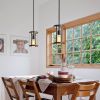 Vintage Rustic Pendant Light Metal Cage Pendant Lamps with Adjustable Length for Kitchen Island Living Room Dining Room