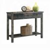 Glancio Antique Gray & Teal Finish Console Table