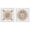 Hand-Carved Wall Panels 2 pcs MDF 15.7"x15.7"x0.6"