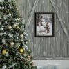 Trendy Decor 4U Finishing Touch on the Snowman Black Framed Wall Art for Living Room, Holiday Wall Art Print for Home Decor