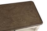 Antique White and Brown Console Table w/ Storage