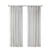 2pk Poly Printed Curtain Panel with Tufted Stripe
