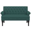 Bench with Backrest Dark Green 47.2"x24.4"x29.7" Fabric