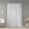 2pk Poly Printed Curtain Panel with Tufted Stripe