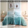 Ombre Shaggy Long Fur Comforter Mini Set