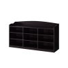 Entryway Shoe Bench, Open Shelve Shoe Rack fits 18 Pairs of Shoes Red Cocoa