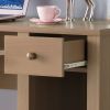 Student desk with hutch home office desk 39"W Compact desk Writing Desk Laptop Desk Dark Taupe Brown One drawer Keyboard Drawer Wooden Knob