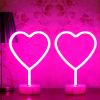 Neon Heart Light LED Neon Signs Night Light Room Decor Heart Shaped Light with Holder