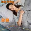 Electric Heated Fleece Heated Blanket with 10 Heating Levels 10 Hours Auto Off Machine Washable for Home Office Usage