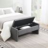 Modern Bed End Bench with Storage,Upholstered Large Foot Rest Stool, Comfy Window Vanity Bench for Living Room,Bedroom,Dorm,Coffee Table