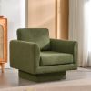 360° Modern Swivel Accent Chair,30" W Teddy Sherpa Round Armchair,Thick Padded Single Lounge Sofa,Upholstered Comfy Barrel Chair