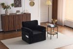 33 Inch Oversized Swivel Corduroy Lounge Chair - Plush Cushioned Armchair for Living Room, Bedroom, Office