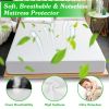 King Size Waterproof Mattress Protector Breathable Soft Cotton Mattress Pad Cover With Elastic Deep Pocket Up To 11in Machine Washable Bedding